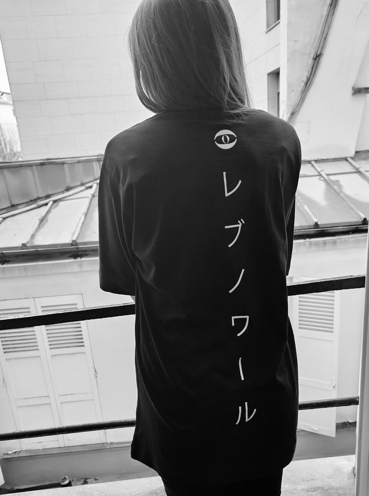 T-Shirt Black (oversize) with back print